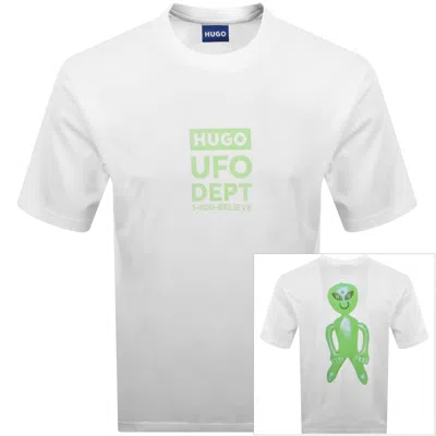 Hugo Blue Nufotee T Shirt White