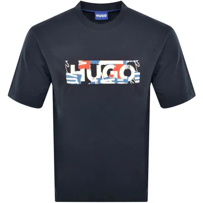Hugo Blue Nugix T Shirt Navy
