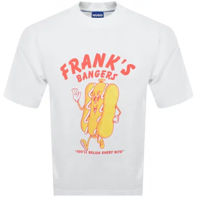 Hugo Blue Nugotacos T Shirt White