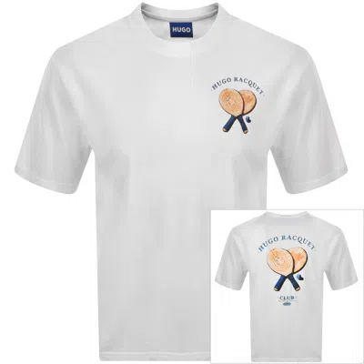 Hugo Blue Nulaxo T Shirt White