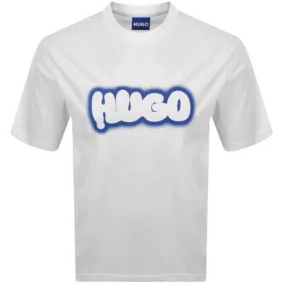 Hugo Blue Nulibax T Shirt White