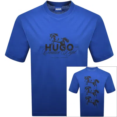 Hugo Blue Nurobos T Shirt Blue