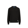 Hugo Blue Pull Col Rond En Coton In Black