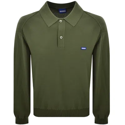 Hugo Blue San Patty Knit Polo Green