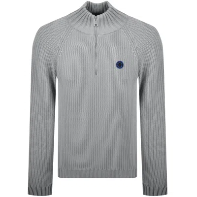 Hugo Blue Selioh Knit Jumper Grey