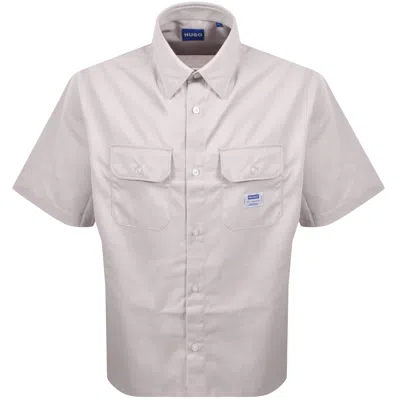 Hugo Blue Short Sleeve Ekyno Shirt Pastel Purple In Multi