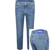 Hugo Blue Slim Fit Ash Jeans Mid Wash Blue In Blue
