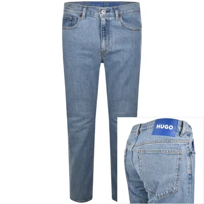Hugo Blue Slim Fit Ash Light Wash Blue Jeans