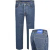 Hugo Blue Straight Fit Jonah Mid Wash Jeans In Blue