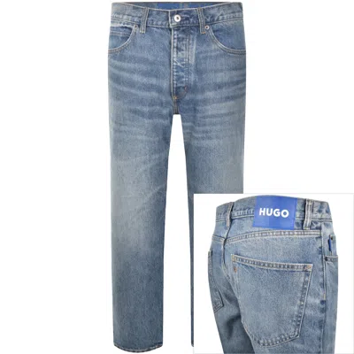 Hugo Blue Straight Fit Jonah Mid Wash Jeans