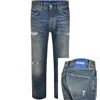 Hugo Blue Straight Fit Jonah Mid Wash Jeans Navy In Navy