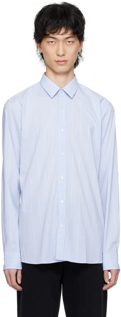 Hugo Blue Striped Shirt In 459-light/pastelblue