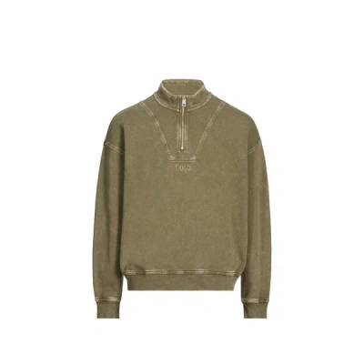 Hugo Blue Sweat Ample En Coton In Green