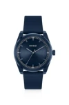 Hugo Boss Blue Watch With Blue Dial And Leather Strap Men's Watches In Assorted-pre-pack
