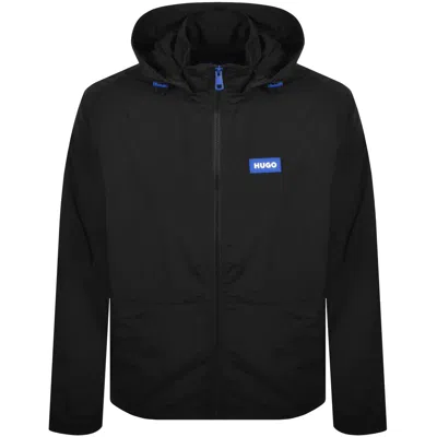 Hugo Blue Windbreaker Jacket Black In Multi