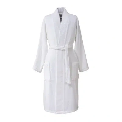 Hugo Boss 100% Cotton Terry Cloth Boy / Man+ Mid-calf Bathrobe In White
