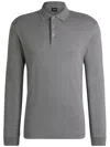 Hugo Boss Organic-cotton Polo Shirt With Embroidered Logo
