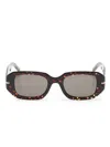 Hugo Boss 1608s Tortoiseshell Rectangle-frame Sunglasses In Brown