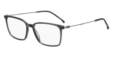 Hugo Boss 1704 Men's Glasses, Grey, Size 55 In Black