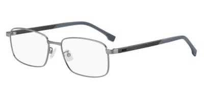 Hugo Boss 1715/f Asian Fit Men's Glasses, Silver, Size 56 In Black