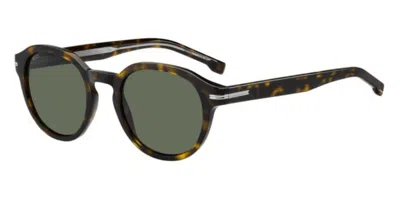 Hugo Boss Patterned-acetate Sunglasses With Silver-tone Hinges In Animal Print