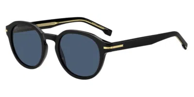 Hugo Boss 1721/s 807/ku Men's Sunglasses Black Size 50 In Multi