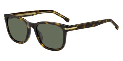Hugo Boss 1722/g/s Asian Fit 086/qt Men's Sunglasses Tortoiseshell Size 54 In Brown