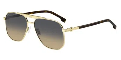 Hugo Boss 1743/s 06j/c9 Men's Sunglasses Gold Size 59