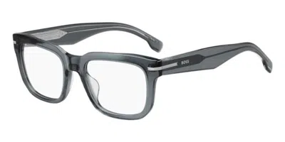 Hugo Boss 1746/g Asian Fit Men's Glasses, Clear, Size 53 In Gray