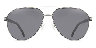 Hugo Boss 1747/s 84j/ir Men's Sunglasses Silver Size 60 In Gray
