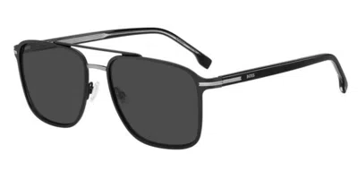 Hugo Boss 1748/s Ti7/ir Men's Sunglasses Black Size 57
