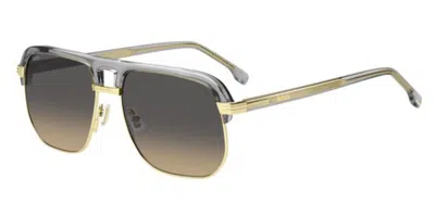 Hugo Boss Kids' 1752/s Ft3/pr Men's Sunglasses Gold Size 59 In Brown