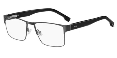 Hugo Boss 1764 Men's Glasses, Gunmetal, Size 57 In Gray