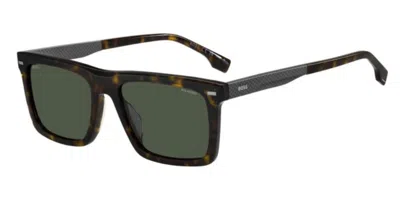 Hugo Boss 1765/g/s Asian Fit Polarized 086/uc Men's Sunglasses Tortoiseshell Size 55 In Black