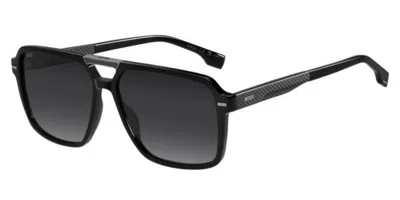 Hugo Boss 1766/s 807/9o Men's Sunglasses Black Size 59 In Brown