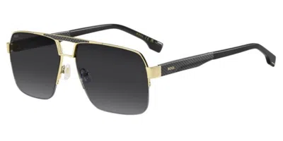 Hugo Boss 1767/s J5g/9o Men's Sunglasses Gold Size 60 In Blue
