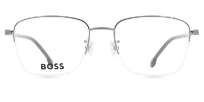 Hugo Boss 1800/f Asian Fit Men's Glasses, Silver, Size 53 In Metallic