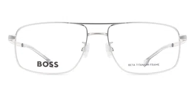 Hugo Boss 1822/g Vestibilità Orientale 010 Occhiali Da Vista Argentati Per Uomo (solo Montatura) In Silver