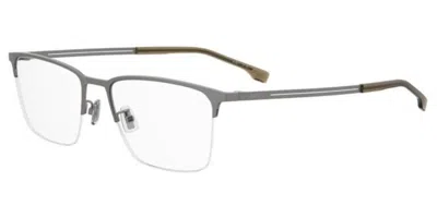 Hugo Boss 1824/g Vestibilità Orientale R81 Occhiali Da Vista Argentati Per Uomo (solo Montatura) In Multi