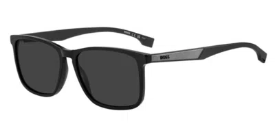 Hugo Boss 1825/s 807/ir Occhiali Da Sole Neri Per Uomo In Black