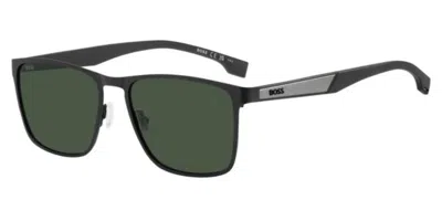 Hugo Boss 1826/s 003/qt Occhiali Da Sole Neri Per Uomo In Black