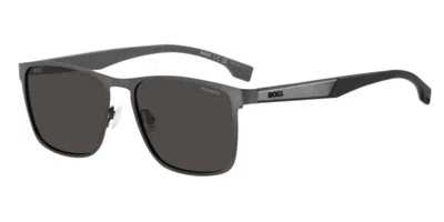 Hugo Boss 1826/s Polarized Svk/m9 Occhiali Da Sole Gunmetal Per Uomo In Gray