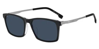 Hugo Boss 1836/g/s Vestibilità Orientale 7c5/ku Occhiali Da Sole Neri Per Uomo In Orange