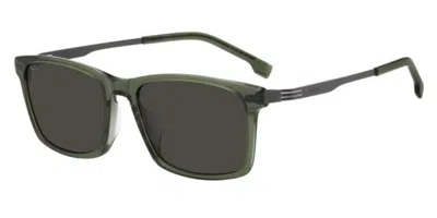 Hugo Boss 1836/g/s Vestibilità Orientale 8yw/ir Occhiali Da Sole Verdi Per Uomo In Pattern