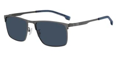 Hugo Boss 1837/g/s Vestibilità Orientale R80/ku Occhiali Da Sole Gunmetal Per Uomo In Multi