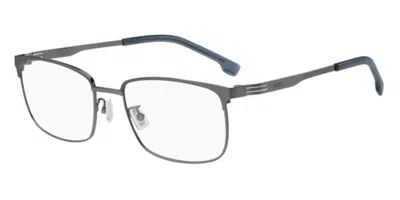 Hugo Boss 1840/g Vestibilità Orientale Kj1 Occhiali Da Vista Gunmetal Per Uomo (solo Montatura) In Metallic