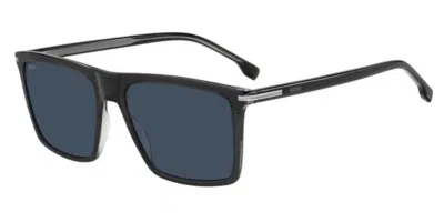 Hugo Boss 1844/s Kb7/ku Occhiali Da Sole Grigi Per Uomo In Blue