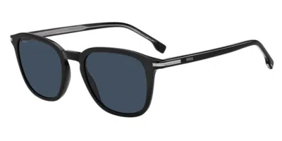 Hugo Boss 1845/s 807/ku Occhiali Da Sole Neri Per Uomo In Blue
