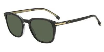 Hugo Boss 1845/s Kb7/qt Occhiali Da Sole Grigi Per Uomo In Green