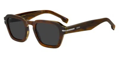 Hugo Boss 1853/s Ex4/ir Occhiali Da Sole Marroni Per Uomo In Brown